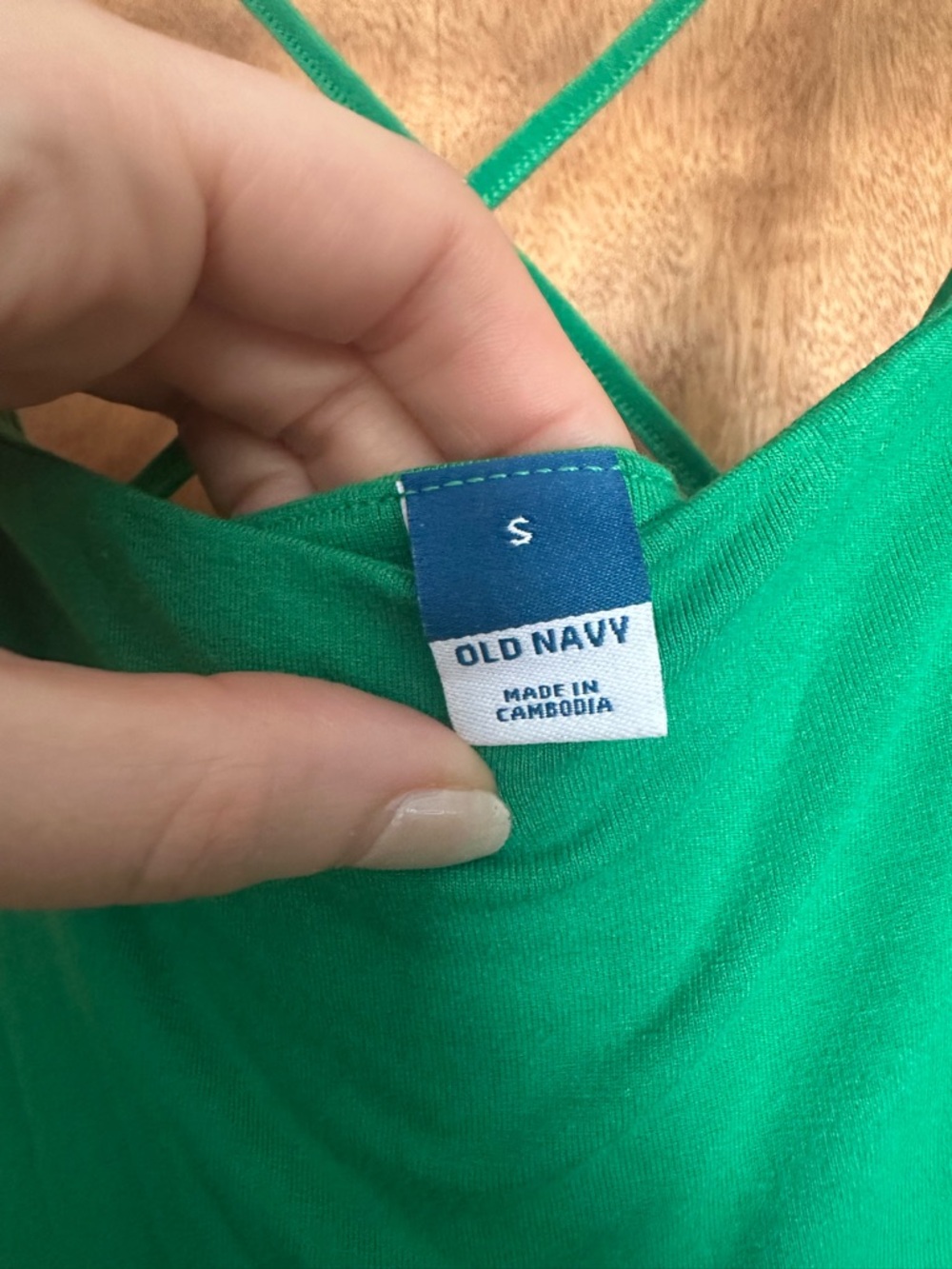 Green Old Navy Spaghetti Strap Midi Dress with Pockets - Picture 2 of 4